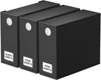 SpaceAid 3 Pack Bed Sheet Organizers and Storage, Foldable Organizer for Linen Closet, Set Folder Keeper With Window XL (Queen & King Size) Bedding Container (Black)
