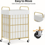Laundry Hamper with Wheels, 90L Laundry Basket with Handle, Laundry Sorter with Removable Liner Bag