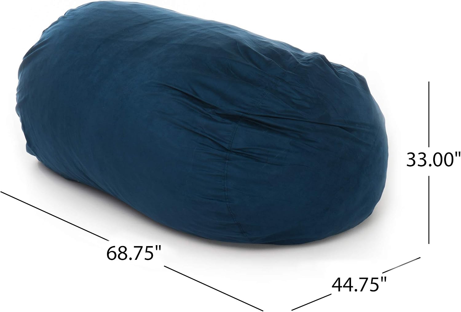 Christopher Knight Home Great Deal Furniture Haley 6 Ft Faux Suede Microfiber Bean Bag (Blue)