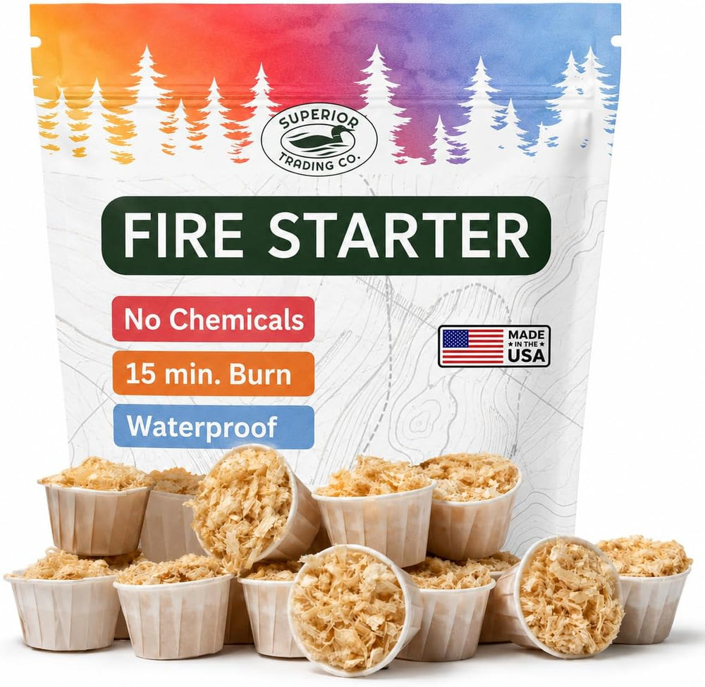 Superior Trading Fire Starter Pods in Resealable Packs - Fire Starters for Ca...