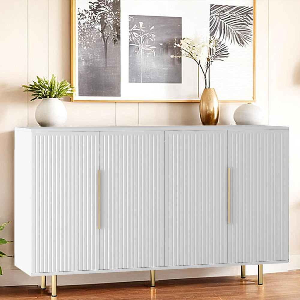 Sideboard Cabinet, 56" Large Buffet with Storage, Wood Credenza with 4 F...