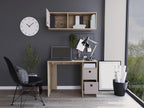 Farmhouse Rustic Wall Cabinet, Storage Cabinet with Two Shelves and Two Drawers,for Kitchen Home