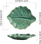Reactive Glaze Leaf Ring Dish, Trinket Tray with Gift Box | Natural glaze variations make each piece unique, while the petite dish keeps rings, earrings, keys, and keepsakes visible