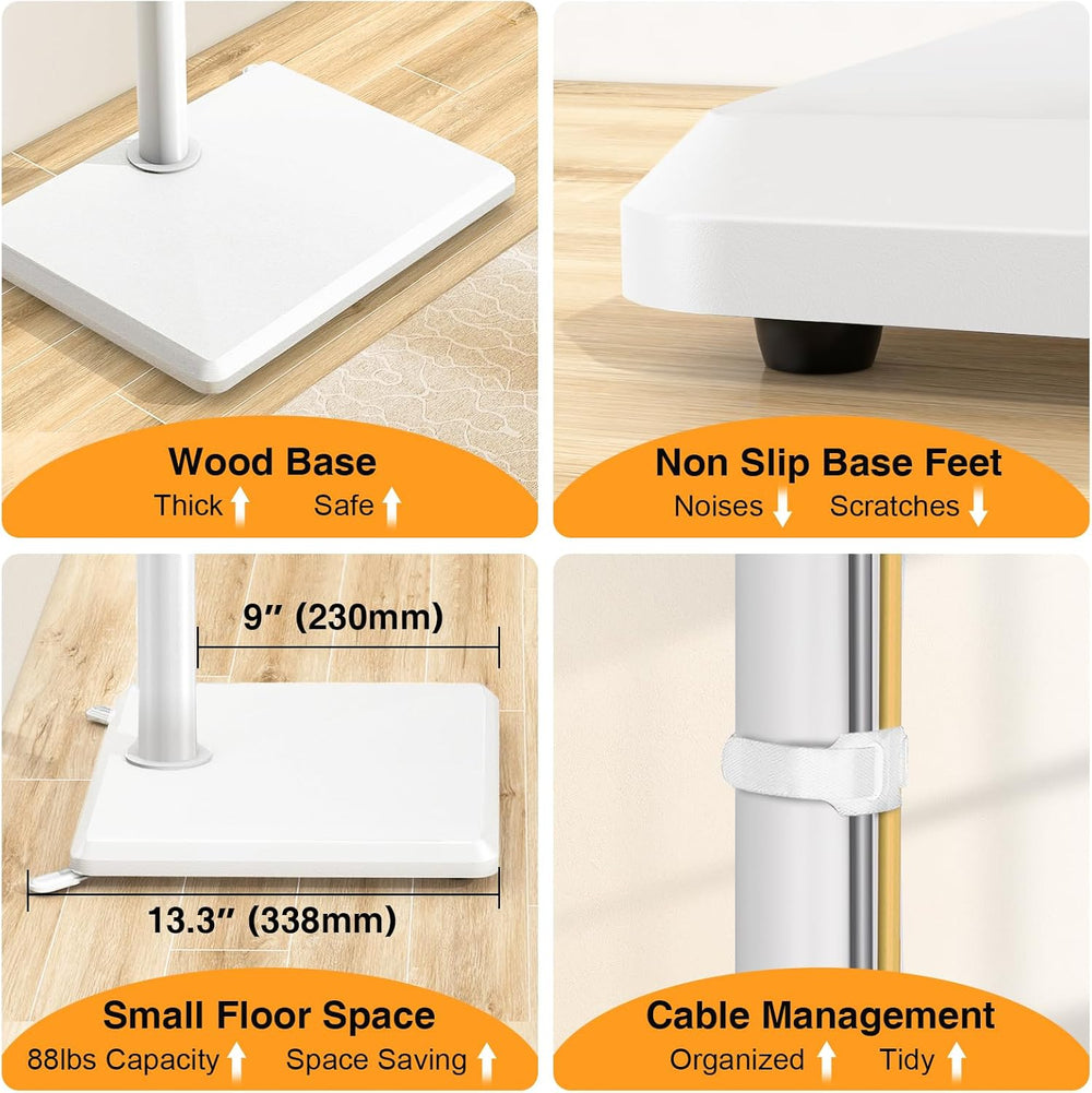TVON Universal Floor TV Stand with Mount for Most 32-65 Inch TV up to 88lbs |...