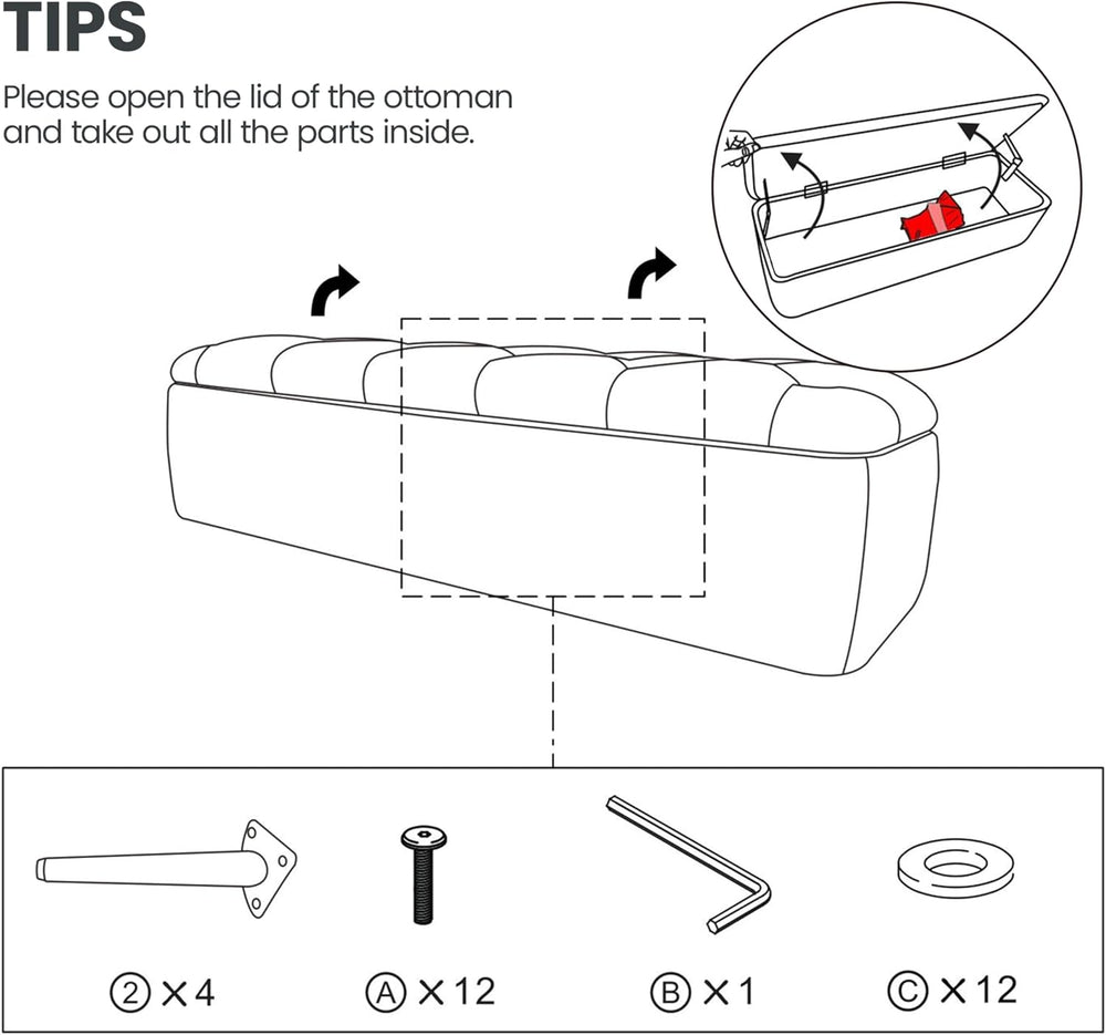 Yaheetech 43in Velvet Storage Ottoman Bench for Bedroom End of Bed, Pink | Bu...