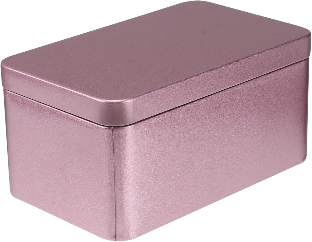 Alipis Tea Leaf Storage Container Rectangular Tinplate Box Mini Portable Tea Tin for Candies Snacks and Small Items Home Storage Box with Lid 5.11 X 3.14 X 2.36 in