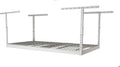SafeRacks Overhead Garage Storage Rack - Heavy Duty Racks for Garage with 400 lb Capacity, Easy Garage Shelving, Adjustable Storage Rack, Ceiling Mount Storage Shelves 3x6 White (18"-33")