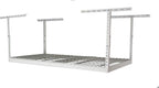SafeRacks Overhead Garage Storage Rack - Heavy Duty Racks for Garage with 400 lb Capacity, Easy Garage Shelving, Adjustable Storage Rack, Ceiling Mount Storage Shelves 3x6 White (18"-33")