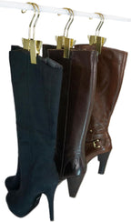 Original Boot Hanger - Shoe Storage Space Saver (Set of 3); Boot Hanger, Holder, Clips, Storage (Champagne Gold)