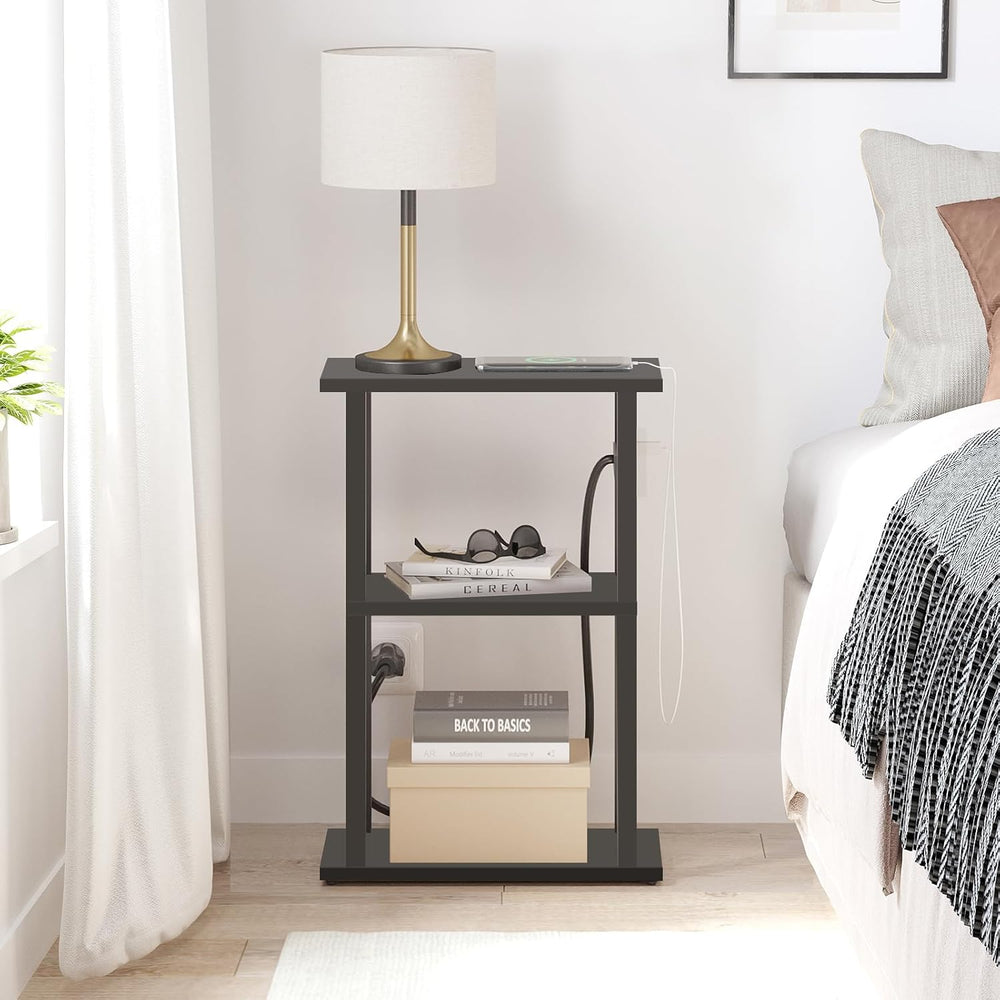 TUTOTAK Small Narrow Side Table, Set of 2 Skinny End Table