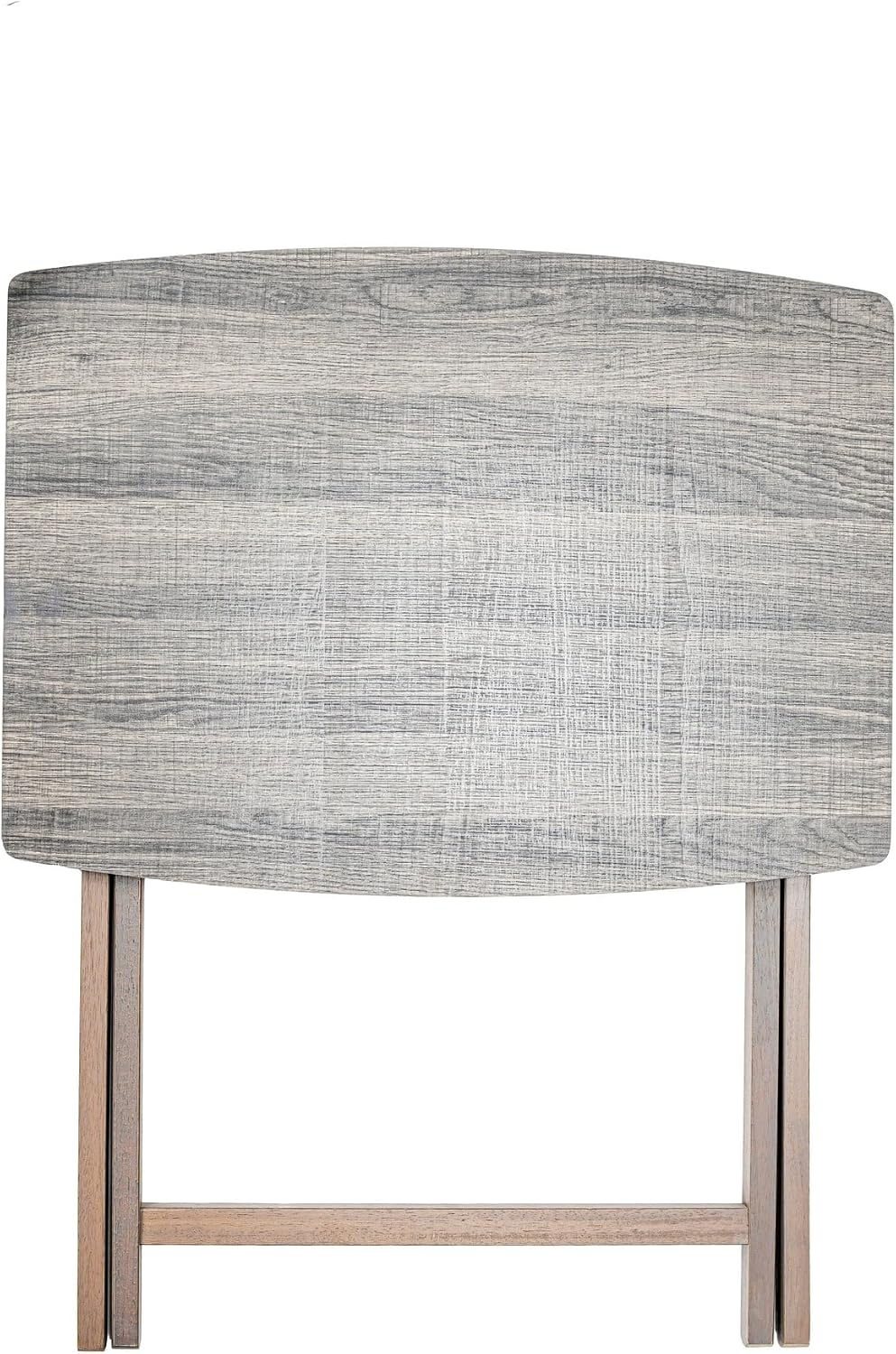 Folding Tray Table Rustic Gray Wooden Oversized TV Tray Table Portable Foldab...