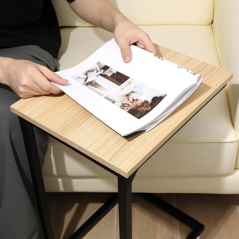 Cabilock C Shaped End Table, Side Table for Couch with Storage, Space-Saving ...
