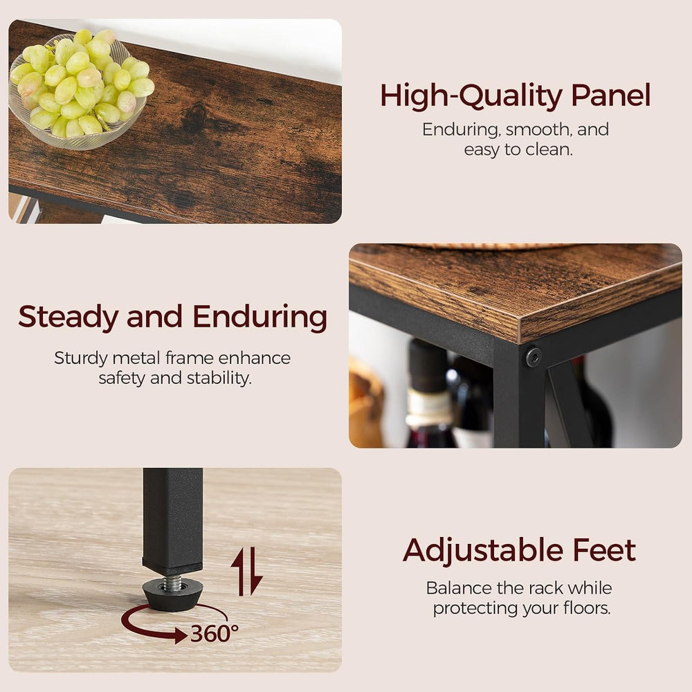 MAHANCRIS 47.2" Sofa Table, Industrial Console Table, 3-Tier Narrow Sofa...