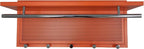 Wall Mounted Coat Rack with Shelf & Hooks, 29.5" Entryway Organizer | Metal Powder Coated, 5 Hooks & Chrome Accents, Space-Saving & Easy to Install, Ideal for Hallway, Mudroom, Orange