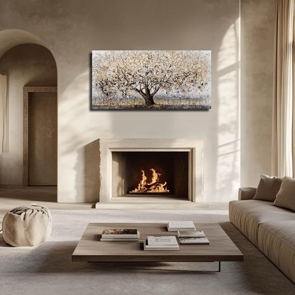 CHUDANHAO Large Canvas Wall Art for Living Room,Tree Wall Picture,29x58 In