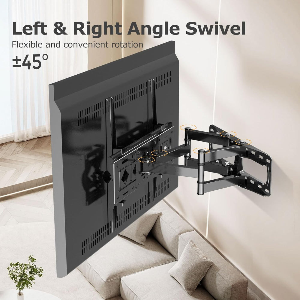 Full Motion TV Wall Mount for Most 26-65 Inch Flat/Curved 4K LED LCD TVs, Rot...