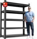 Garage Shelving,Storage Shelves,Adjustable 5 Tier Metal Heavy Duty Racks,Tool Utility Shelf Industrial for Garage Warehouse Basement,18" D x48 Wx78 H