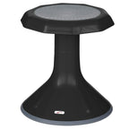 ECR4Kids ACE Active Core Engagement Wobble Stool, 15-Inch Seat Height, Flexible Seating, Black | Durable plastic, GREENGUARD Gold Certified, 7-9 years, 150 lb capacity, fully assembled, flexible seating for classroom use