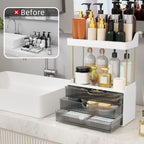 Strong 3 Drawers Bathroom Counter Organizer, 5 Tier Makeup Organizer, Versatile Perfume Organizer, Ideal for Bathroom Storage, Vanity, Large Skincare, Perfume, Present, Grey