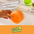 Scrub Daddy 6 Kitchen Sponges & 1 Daddy Caddy Dish Sponge Holder - BPA Free & Made with Polymer Foam - Stain & Odor Resistant, Scratch-Free Multipurpose Scrubbers