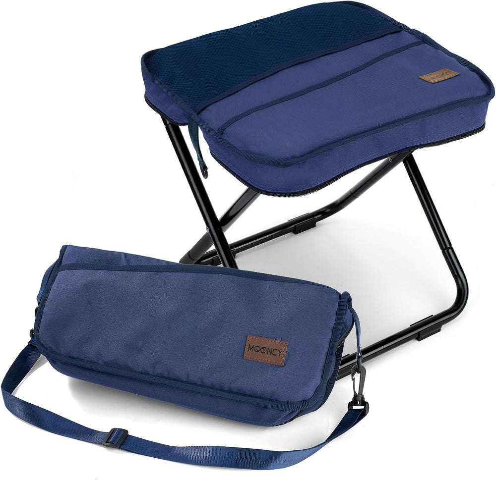 MOONCY 16-Inch Collapsible Stool, Portable Aluminum Alloy Pocket Chair with S...