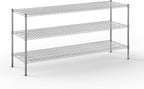 21" Deep x 72" Wide x 34" Height Wire Shelving Kit | 3-Tier | NSF Commercial Storage Rack Unit