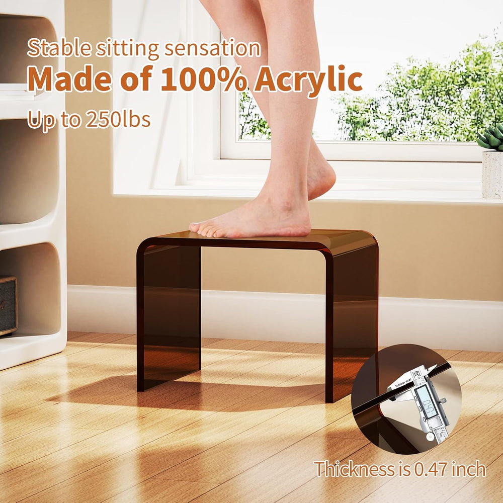 Acrylic Step Stool Small Clear Acrylic Foot Stool for Bathroom Bedroom Kitche...