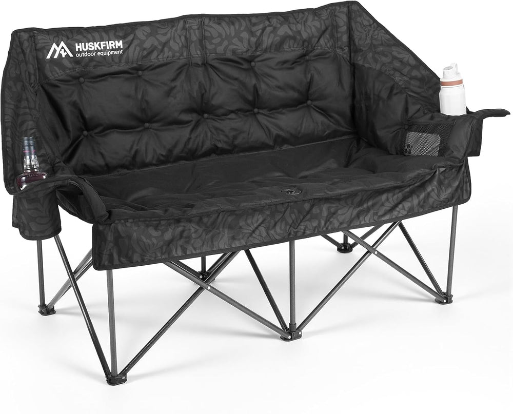 Double Camping Chair Oversized Padded Camping Chairs for Adults Folding Loves...