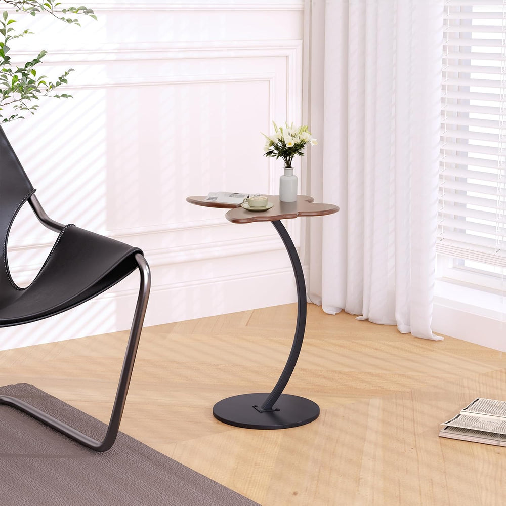 C-Shaped End Table - Small Side Table for Couch, Butterfly Coffee Tables for ...