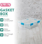 Sterilite 8-Pack Gasket Box, Weather-Resistant Storage Bins with Latching Lids, 37 Quart - Heavy-Duty Organizing Containers for Closet, Bathroom, and Office