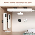 4Pcs Magnetic Remote Control Holder, Upgrades Silicone Wall Mount Self-Adhesive Remote Control Stand, Organizer Storage for Air Conditioner & TV Remotes, Caddy Back of Televisions (White