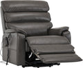 DYNOX 400 lbs Big and Tall Seniors Extended Footrest Power Lift Recliner Chair, Dual Motor, Extra-Wide Seat, Lay Flat, Heat & Massage, USB-C, Faux Leather Grey, 9298L