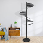 Royxen Scarf Organizer 20 Tiers, Hijab Organizer 60" Height, Purse Holder, Scarf Display for Clothing Store, Home, Black