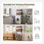 Over The Toilet Organizer,Bathroom Shelves Behind Toilet Organizer, Space-Saving Over Toilet Shelf for Bathroom Organizers and Storage