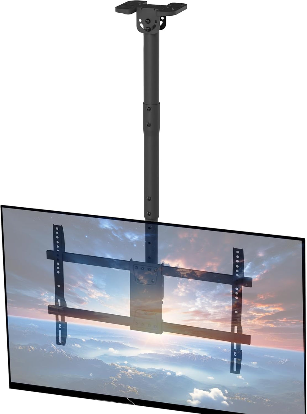 VIVO Black TV Ceiling Mount for 43 to 86 inch Screens, MOUNT-VC86-3 | Full Sw...