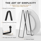 TR-LIFE 14 Inch Heavy Duty Plate Stand (4 Pack) - Metal Display Easel for Large Plates, Platters, Picture Frames, Signs, and Posters