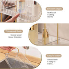 Aveniee Bathroom Counter Organizer, 2 Tier Perfume Skin Care Countertop Storage Shelf, Vanity Makeup Tray for Cosmetic Skincare Lotion,Clear