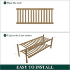 Smiry Shoe Rack, 2 Tier Thick Bamboo Shoe Organizer, Stackable Free Standing Wooden Shoe Storage Shelf for Closet, Entryway, Front Door Entrance, Walnut