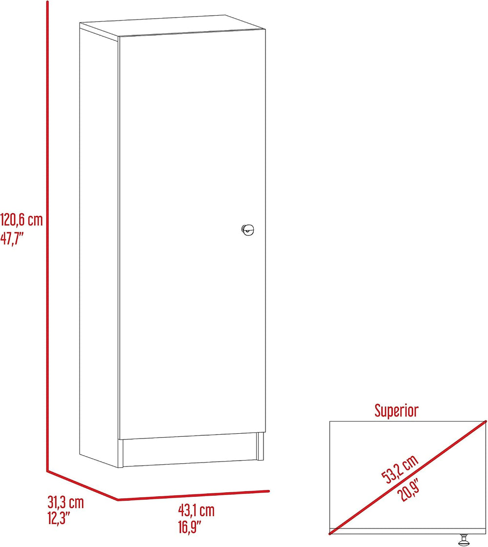 16.9" D*12.3" W*47" H Corner Freestanding Kitchen Pantry with ...