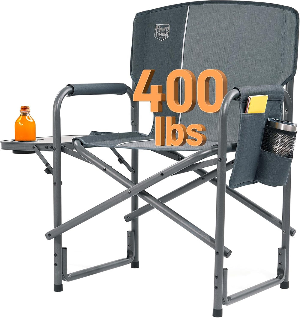 Timber Ridge Aluminum Oversized Camping Chair, Lightweight Portable Directors...