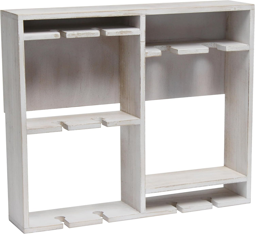 Elegant Designs HG1029-WWH 16.4" Wine & Dine Wooden Wall Mounted Win...