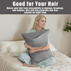 TELUS Dark Grey Pillow Cases King Size 2 Pack, Bamboo Rayon Cooling Pillowcases with Envelope Closure, Cool Breathable Pillow Cover for Hot Sleepers & Night Sweats, 20x40 inch