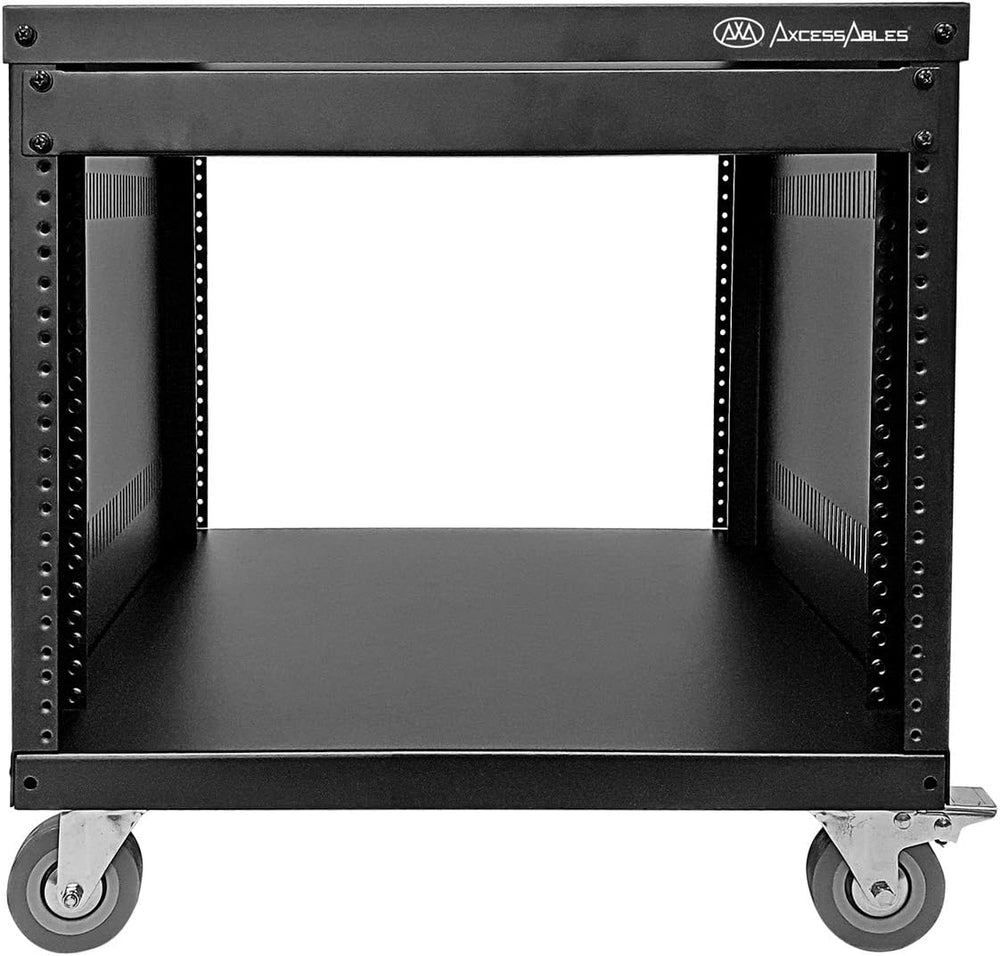 AxcessAbles 8U Network Rack with Wheels-500lb Capacity,18" Depth |19-Inc...