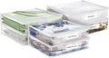 Plastic Storage Bags with Easy-Glide Zipper, Pack of 6, Durable Clear Vinyl Zippered Storage Bags for Clothes Sweaters Comforters Blankets Sheets Bedding (10.5 x 10.5 x 2.5 Inch)