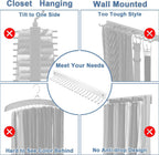 Tie Rack Wall Mounted, Belt Rack Tie Organizer for Men with 20 Storage Hooks, Non Slip 180 Degree Rotating Tie Holder Belt Hanger for Closet/Wall Mount