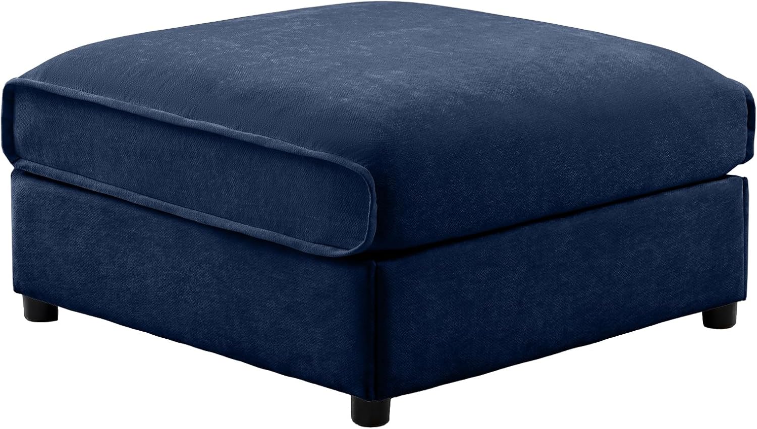 Movable Storage Ottoman for Modular Sectional Sofa, Modern Oversized Upholstered Couch for Living Room Bedroom Office Apartment, White