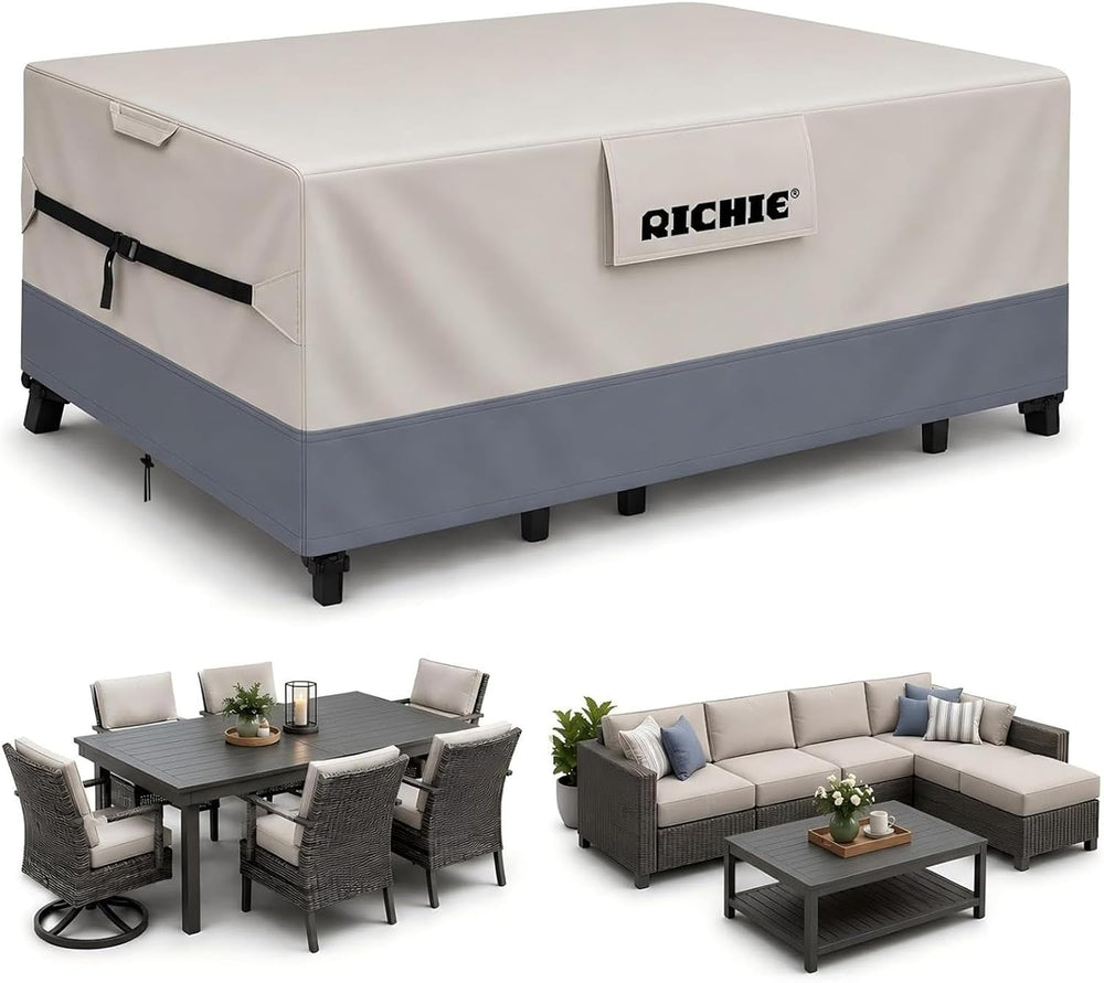Outdoor Patio Furniture Cover, Heavy Duty Waterproof Table and Chair Set Cove...