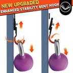 ULIBERMAGNET New Updated Garage Strong Magnetic Hooks, 2 Pack Heavy Duty Large J Hooks with Magnet, Anti-Slip Coating Magnet Hooks for Garden Tools, Ropes,Drill
