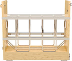 Rev-A-Shelf 5" Pullout Wooden Bakeware Organizer Shelf for Base Kitchen Cabinets w/ Soft-Close and 100 Pound Ball-Bearings, 447-BCBBSC-5C