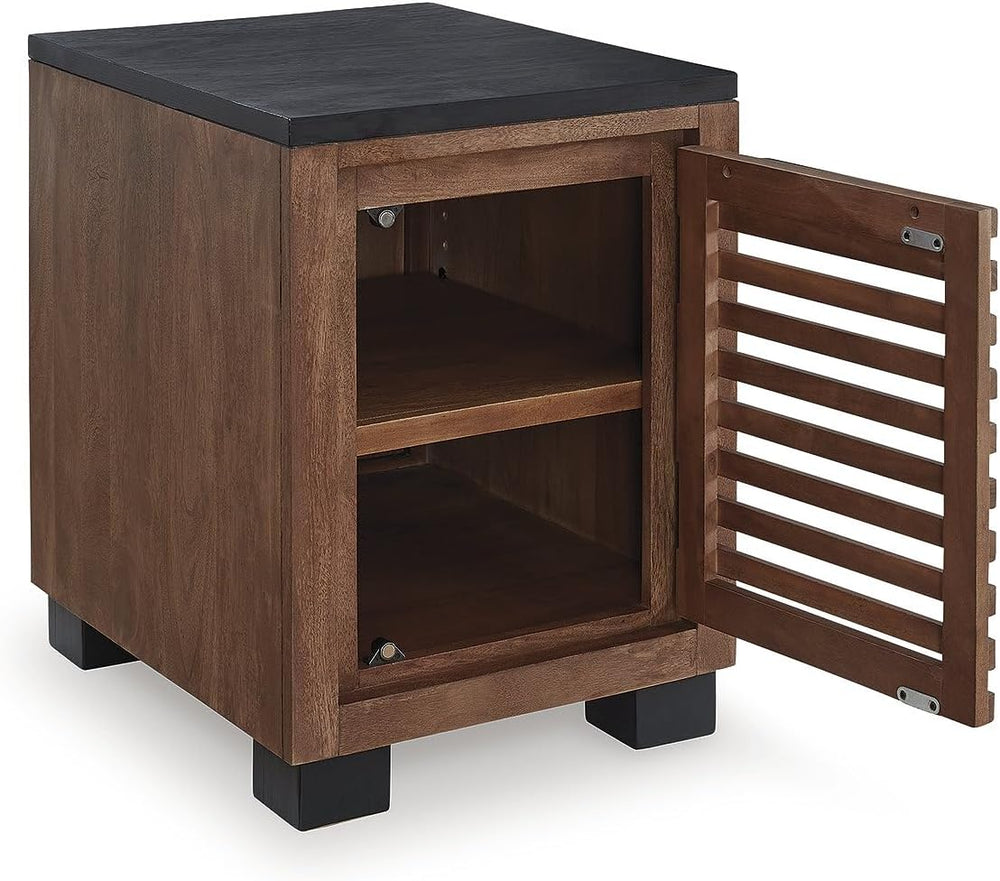 Signature Design by Ashley Kallari Industrial Chairside End Table with Cabine...